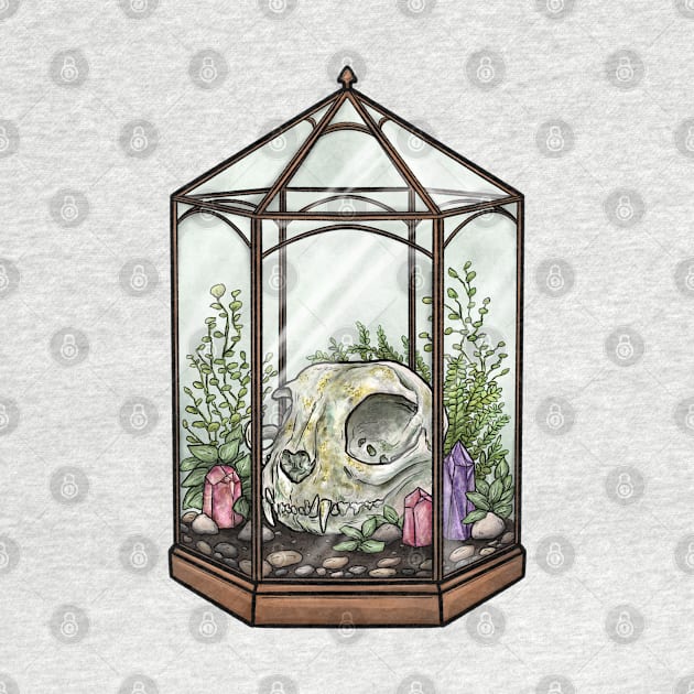 Cat Skull Terrarium by Jewelia